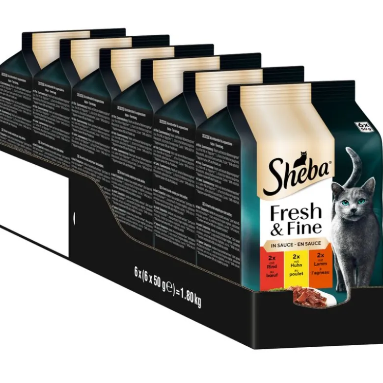 Økonomipakke: 72 x 50 g Sheba Fresh & Fine portionsposer