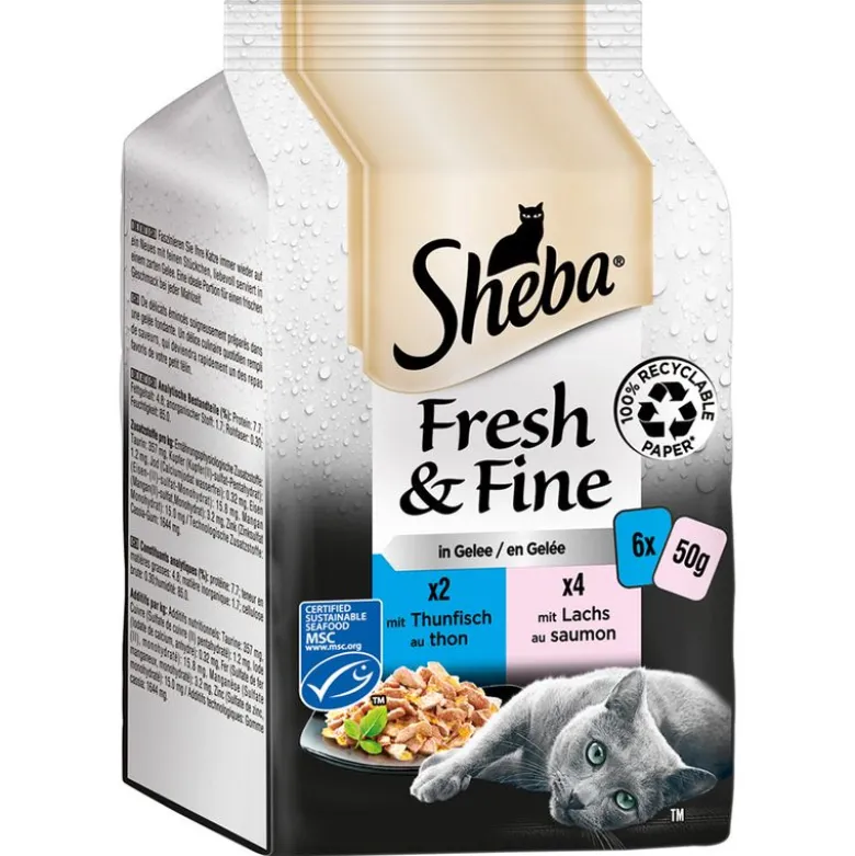 Økonomipakke: 72 x 50 g Sheba Fresh & Fine portionsposer