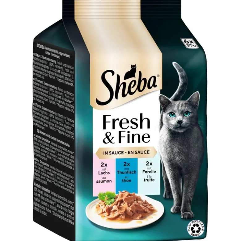 Økonomipakke: 72 x 50 g Sheba Fresh & Fine portionsposer