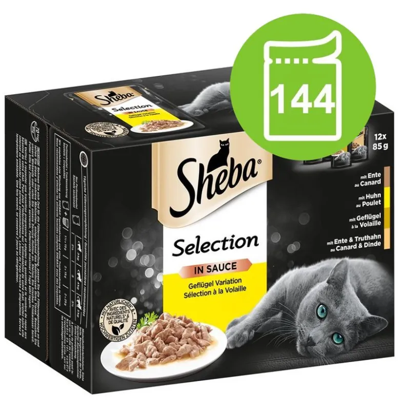 Økonomipakke: 144 x 85 g Sheba portionsposer