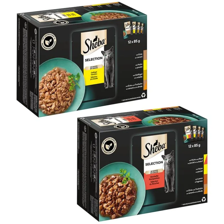Økonomipakke: 48 x 85 g Sheba Selection portionsposer