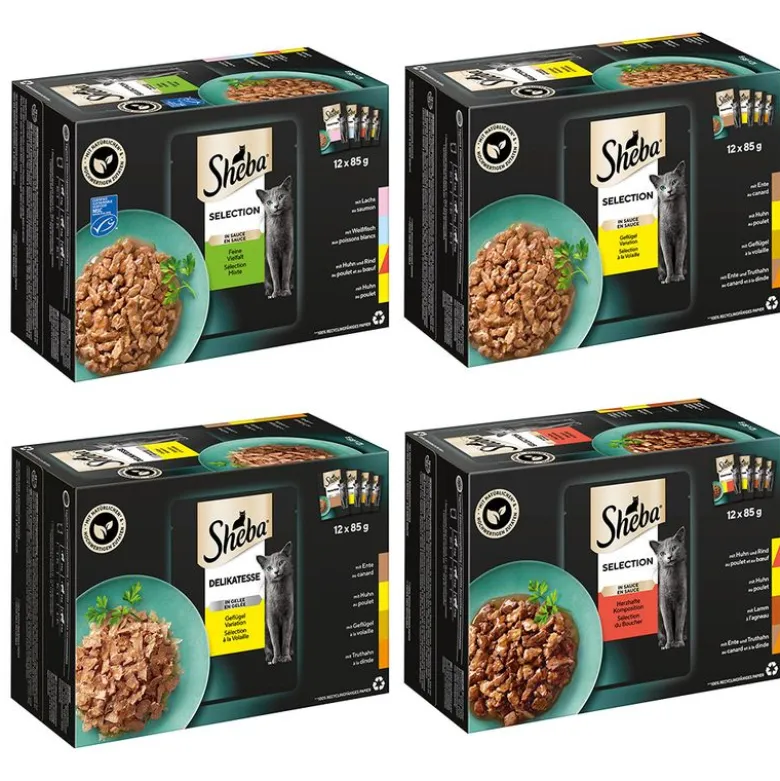 Økonomipakke: 48 x 85 g Sheba Selection portionsposer