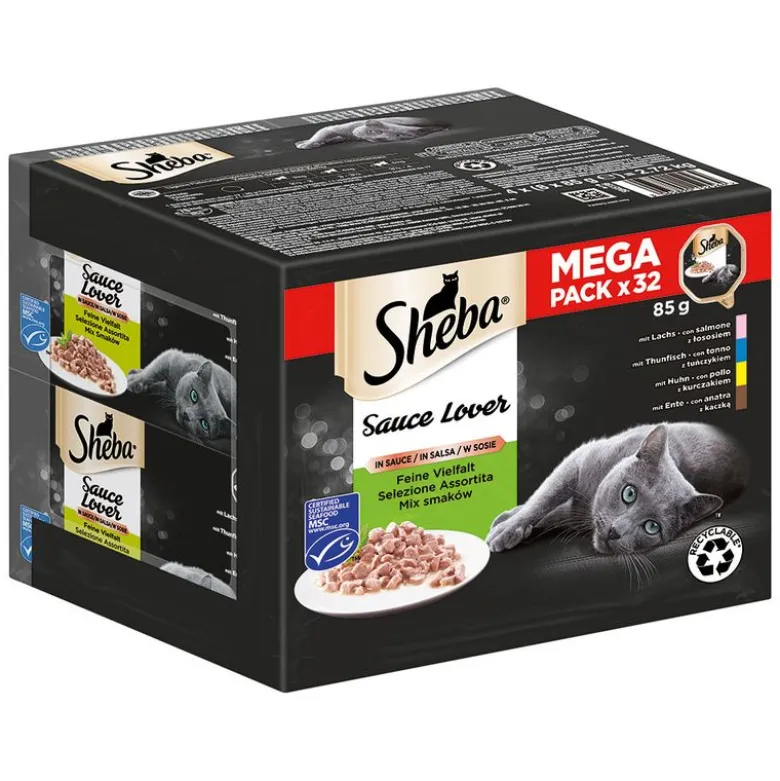 Økonomipakke: 64 x 85 g Sheba Uimodståelige Varianter bakke