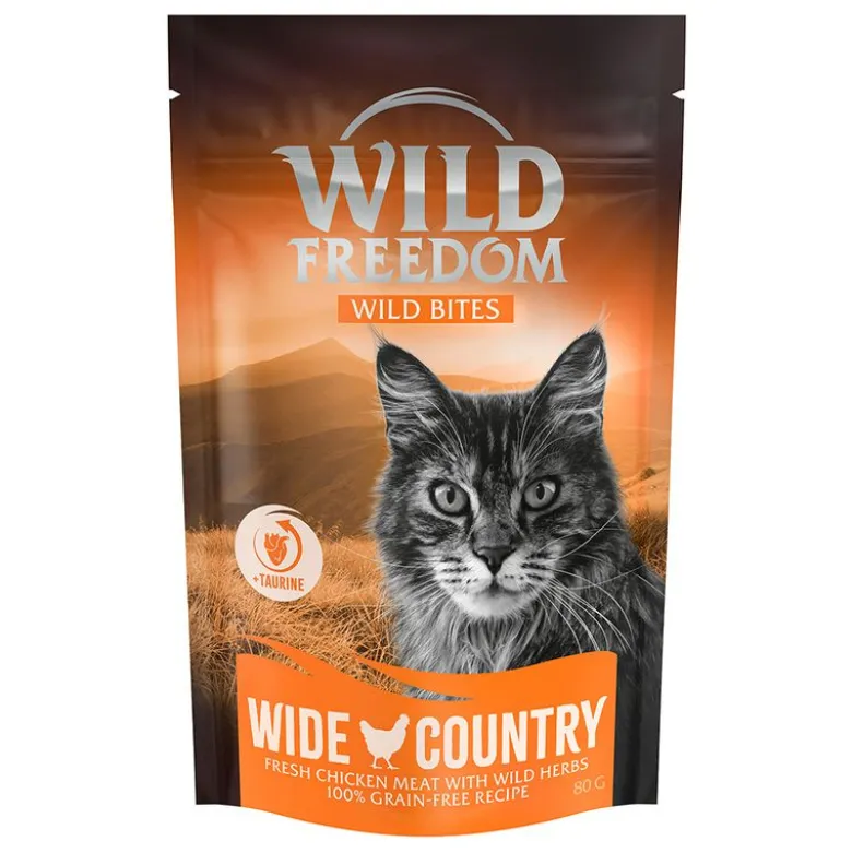 Økonomipakke: 3 x 80 g Wild Freedom Snack - Wild Bites (kornfri)