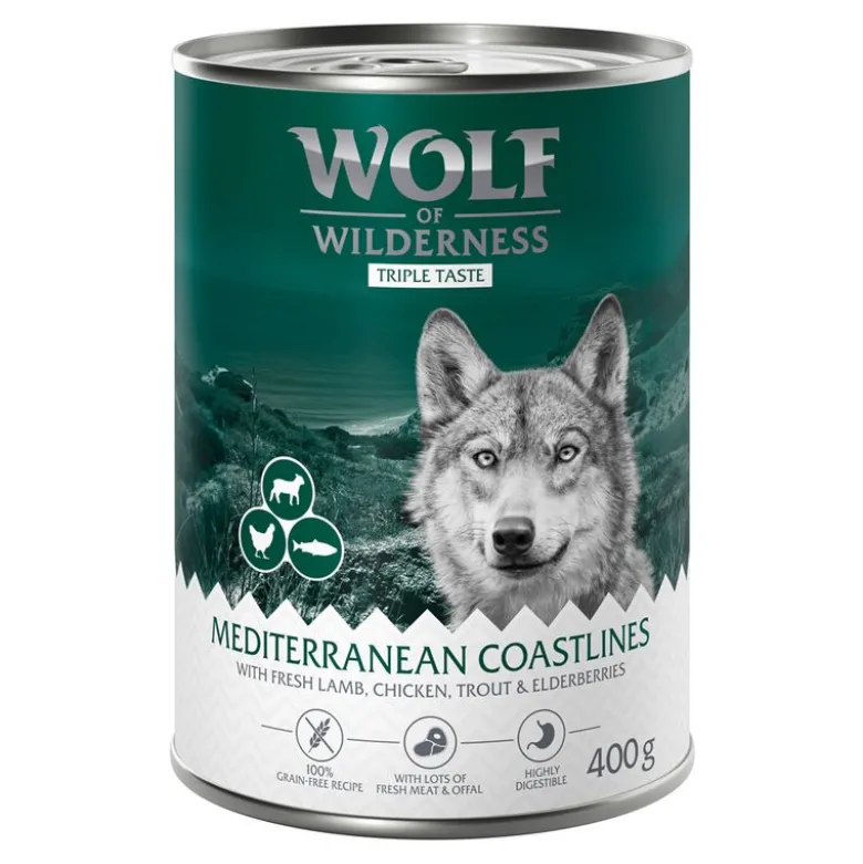 Økonomipakke: 12 x 400 g Wolf of Wilderness "The Taste Of"