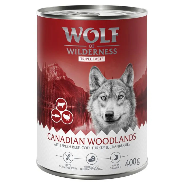 Økonomipakke: 12 x 400 g Wolf of Wilderness "The Taste Of"