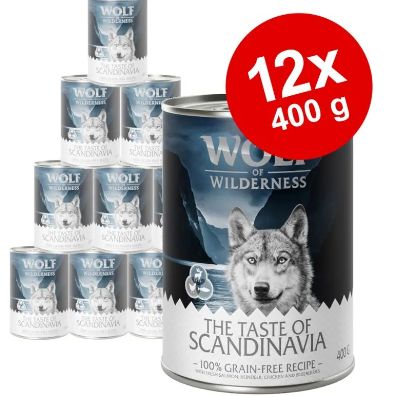 Økonomipakke: 12 x 400 g Wolf of Wilderness "The Taste Of"
