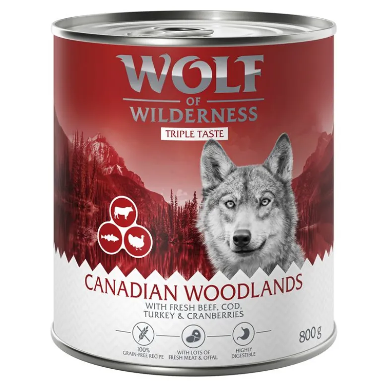 Økonomipakke: 12 x 800 g Wolf of Wilderness "The Taste Of"