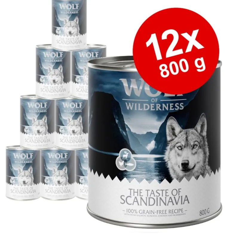 Økonomipakke: 12 x 800 g Wolf of Wilderness "The Taste Of"