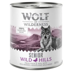 Økonomipakke: 24 x 800 g Wolf of Wilderness Senior