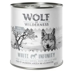 Økonomipakke: 12 x 800 g Wolf of Wilderness Adult - Single Protein