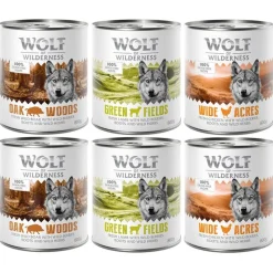 Økonomipakke: 12 x 800 g Wolf of Wilderness Adult - Single Protein