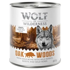 Økonomipakke: 12 x 800 g Wolf of Wilderness Adult - Single Protein