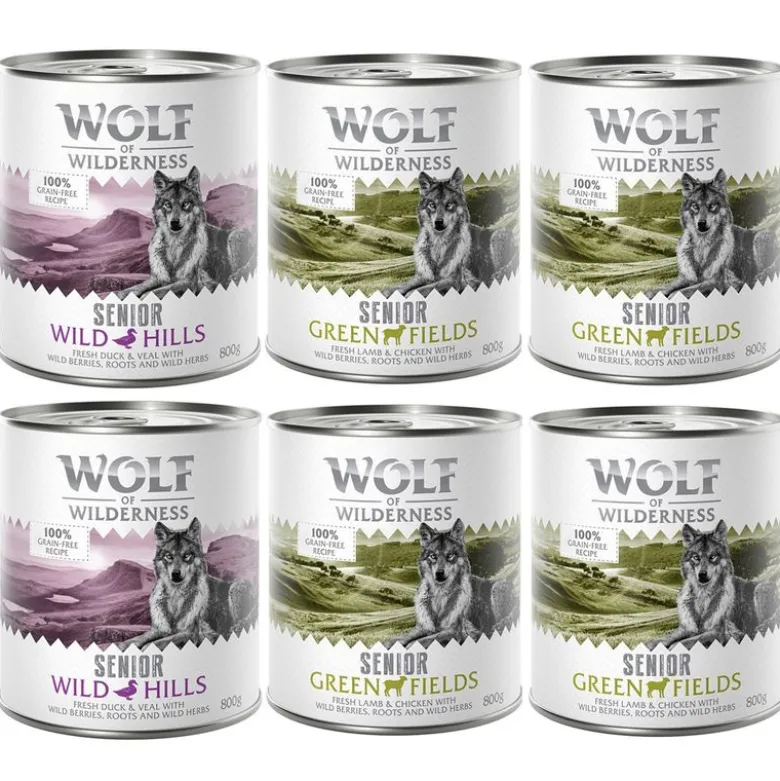 Økonomipakke: 12 x 800 g Wolf of Wilderness Senior