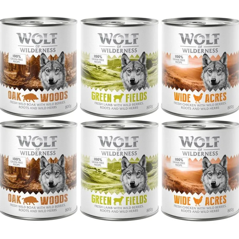 Økonomipakke: 24 x 800 g Wolf of Wilderness Adult