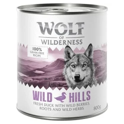 Økonomipakke: 24 x 800 g Wolf of Wilderness Adult