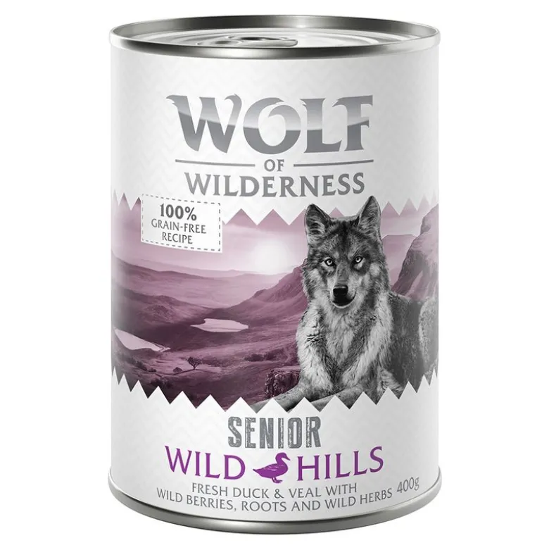 Økonomipakke: 24 x 400 g Wolf of Wilderness Senior