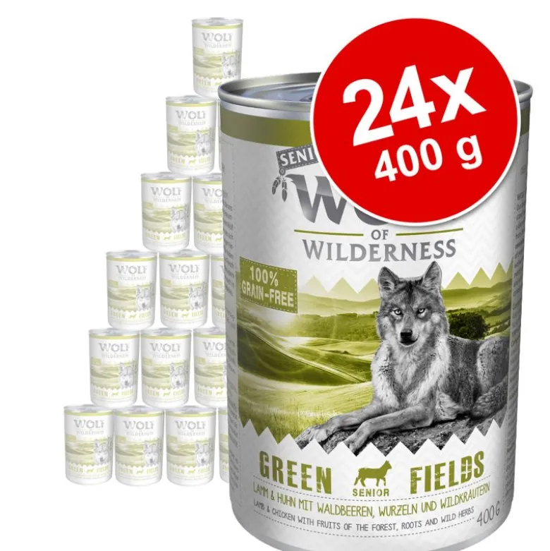 Økonomipakke: 24 x 400 g Wolf of Wilderness Senior
