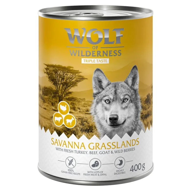 Økonomipakke: 24 x 400 g Wolf of Wilderness "The Taste Of"