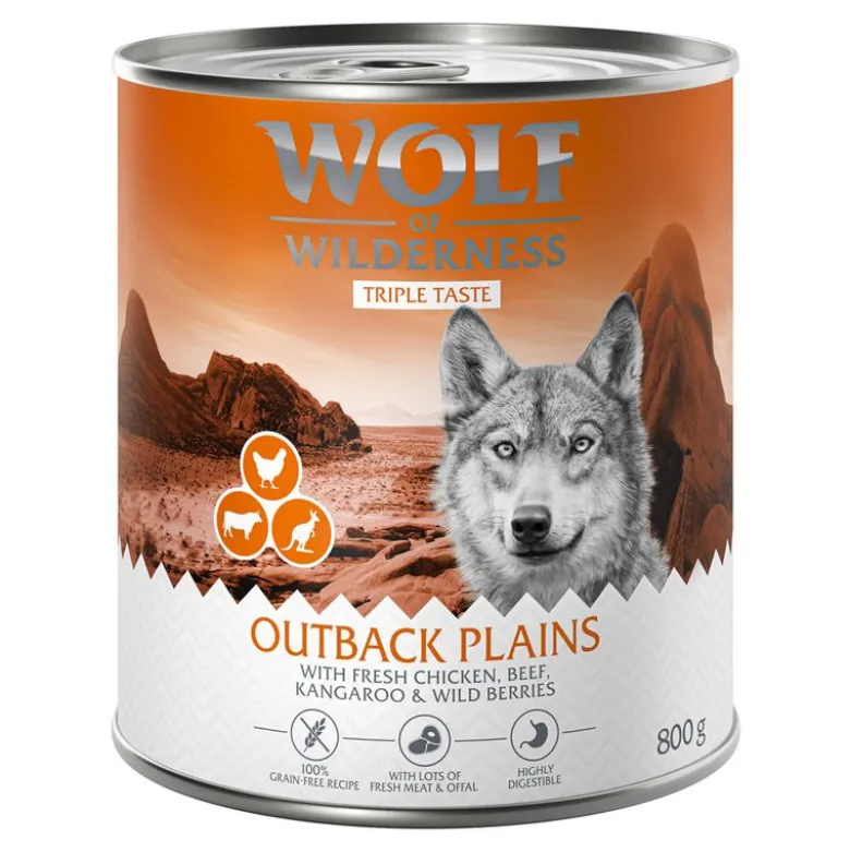 Økonomipakke: 24 x 800 g Wolf of Wilderness "The Taste Of"