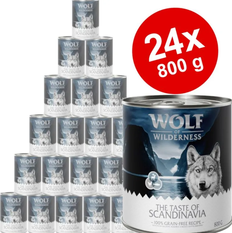 Økonomipakke: 24 x 800 g Wolf of Wilderness "The Taste Of"