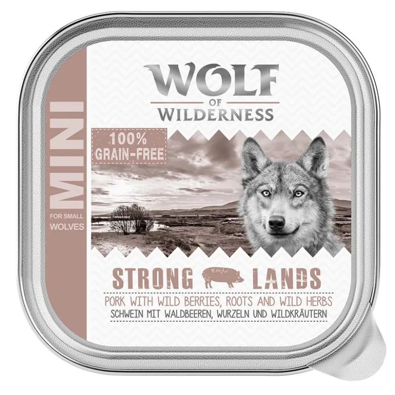 Økonomipakke: 24 x 150 g Wolf of Wilderness Adult bakke