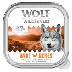 Økonomipakke: 24 x 150 g Wolf of Wilderness Adult bakke