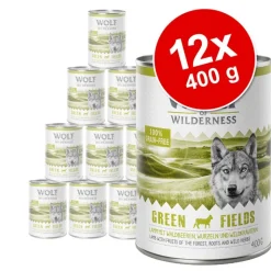 Økonomipakke: 12 x 400 g Wolf of Wilderness Adult