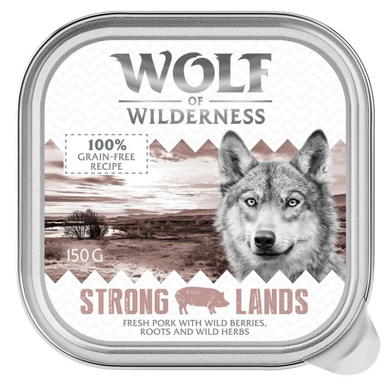Økonomipakke: 24 x 150 g Wolf of Wilderness Adult bakke