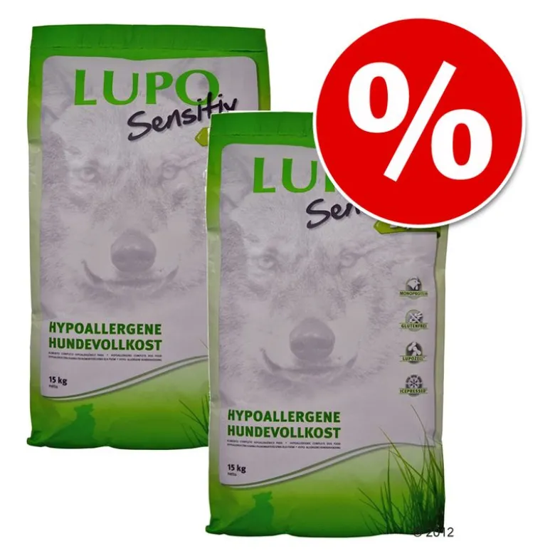 Økonomipakke: 2 x 15 kg Lupo Sensitiv