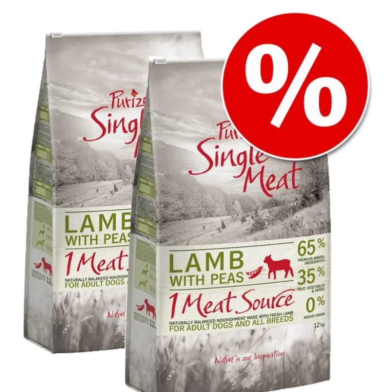 Økonomipakke: 2 x 12 kg Purizon Single Meat - én slags kød