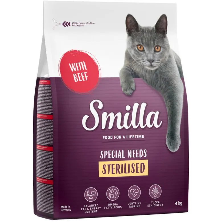 Økonomipakke: 2 x 4 kg Smilla kattefoder