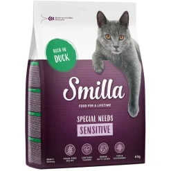 Økonomipakke: 2 x 4 kg Smilla kattefoder