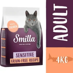 Økonomipakke: 2 x 4 kg Smilla kattefoder
