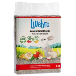 Lillebro enghø med æble, mælkebøtte eller gulerod