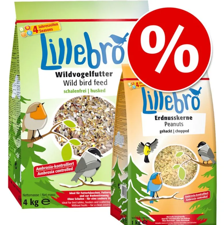 Lillebro Skallefrit-Mix: Vildtfuglefoder + Jordnøddekerner