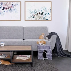 Lionto kæledyrstrappe med plysbetræk