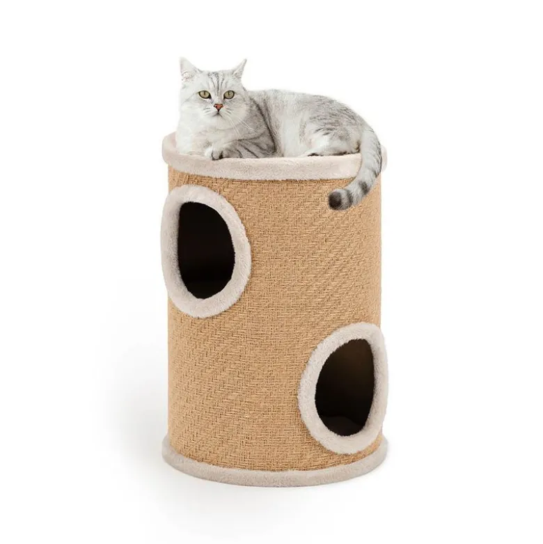 Lionto kradsetønde med jute, beige