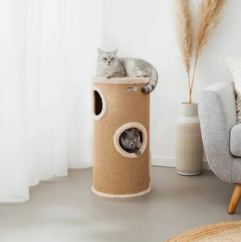 Lionto kradsetønde med jute, beige