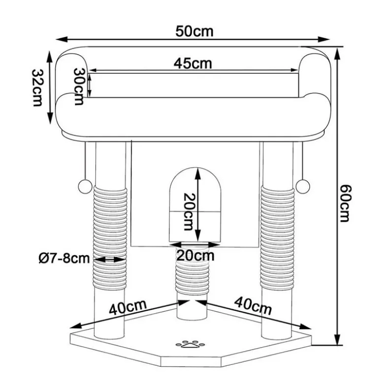 Lionto kradsetræ, 60 cm