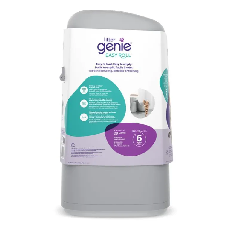 LitterLocker by Litter Genie® Easy Roll spand til bortskaffelse af kattegrus, grå