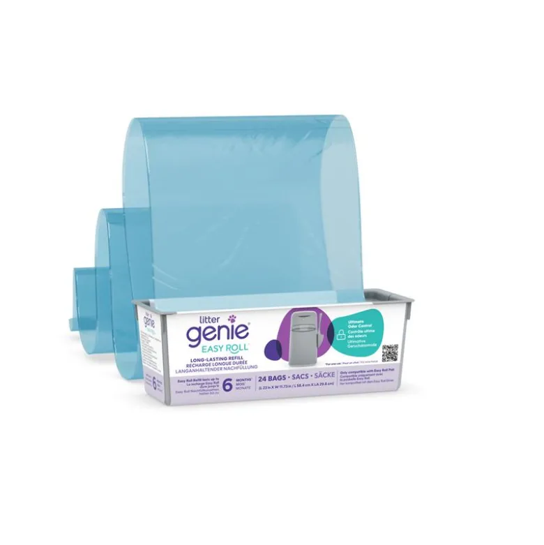 LitterLocker by Litter Genie® Easy Roll spand til bortskaffelse af kattegrus, grå