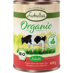 Lukullus Organic Adult Øko Okse med Øko Æble (glutenfri)