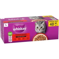 Megapakke: 48 x 85 g Whiskas 1+ Adult portionsposer