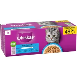 Megapakke: 48 x 85 g Whiskas 1+ Adult portionsposer