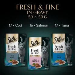 Mixpakke Sheba Fresh Fine fresh portionsposer 50 x 50 g