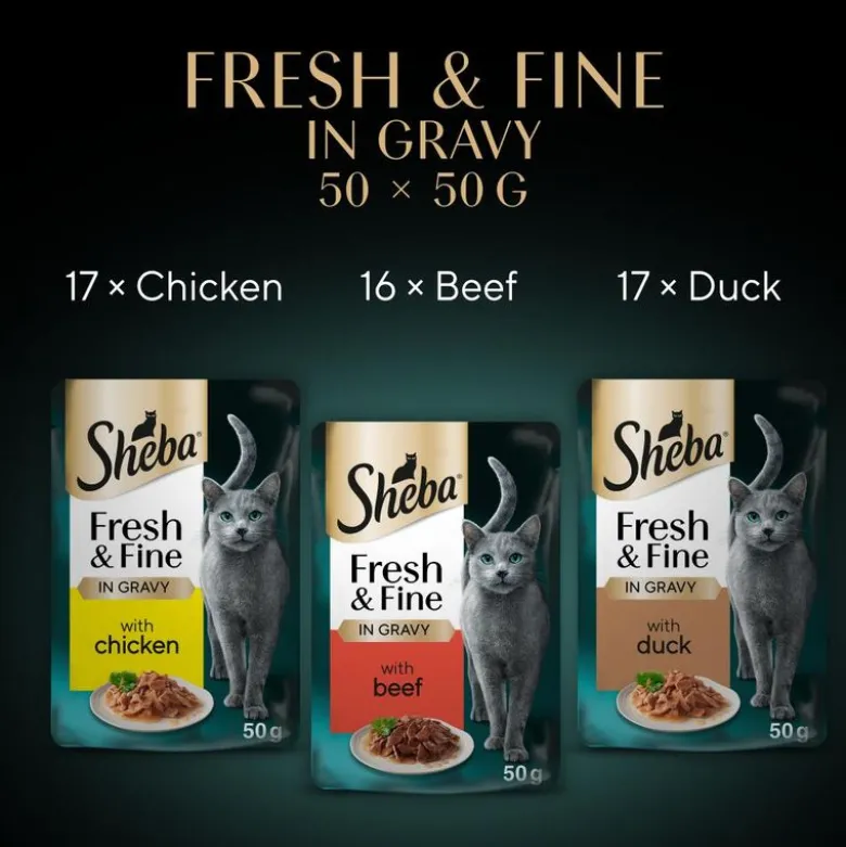 Mixpakke Sheba Fresh Fine fresh portionsposer 50 x 50 g
