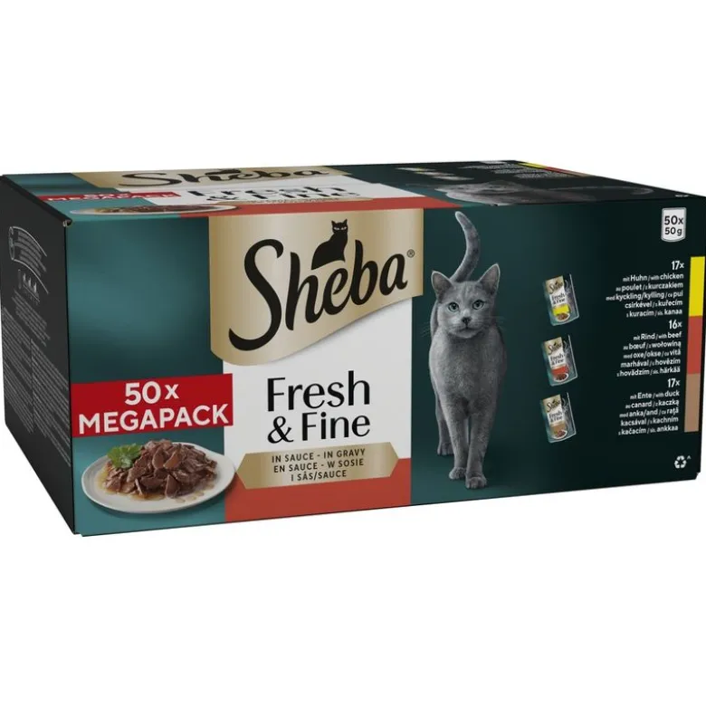 Mixpakke Sheba Fresh Fine fresh portionsposer 50 x 50 g