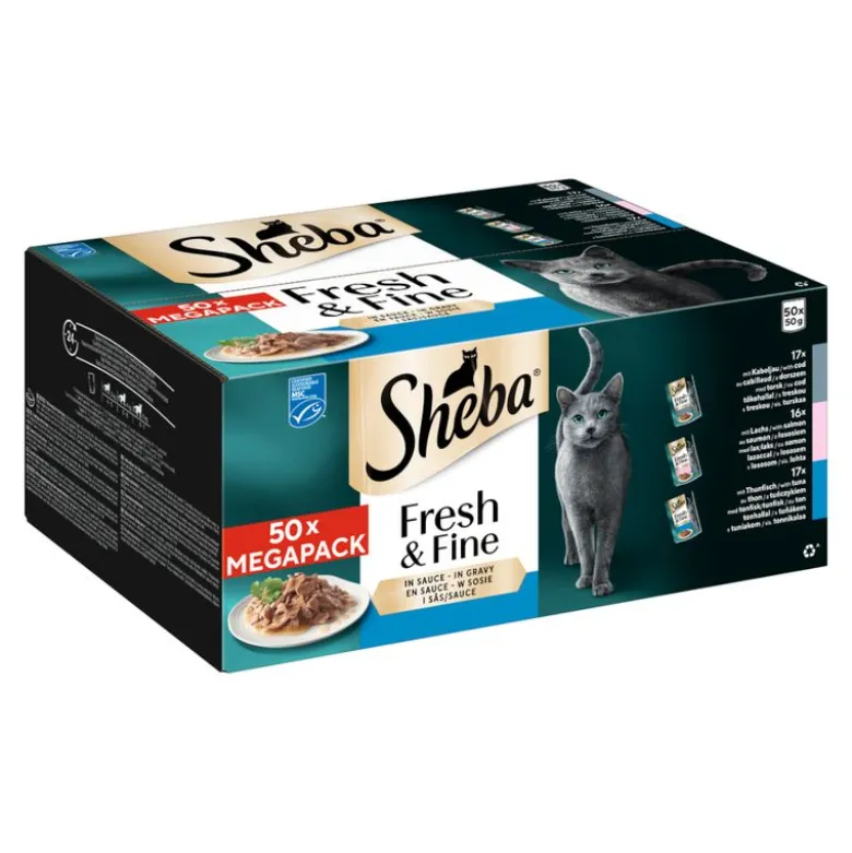 Mixpakke Sheba Fresh Fine fresh portionsposer 50 x 50 g
