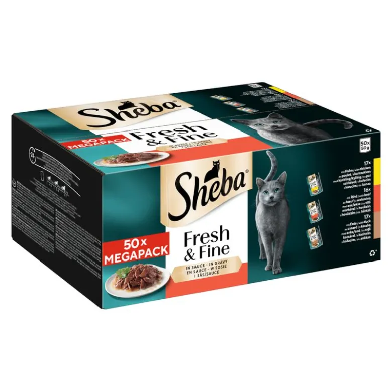 Mixpakke Sheba Fresh Fine fresh portionsposer 50 x 50 g
